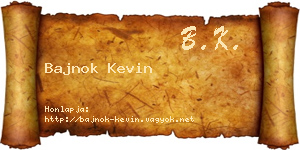 Bajnok Kevin névjegykártya